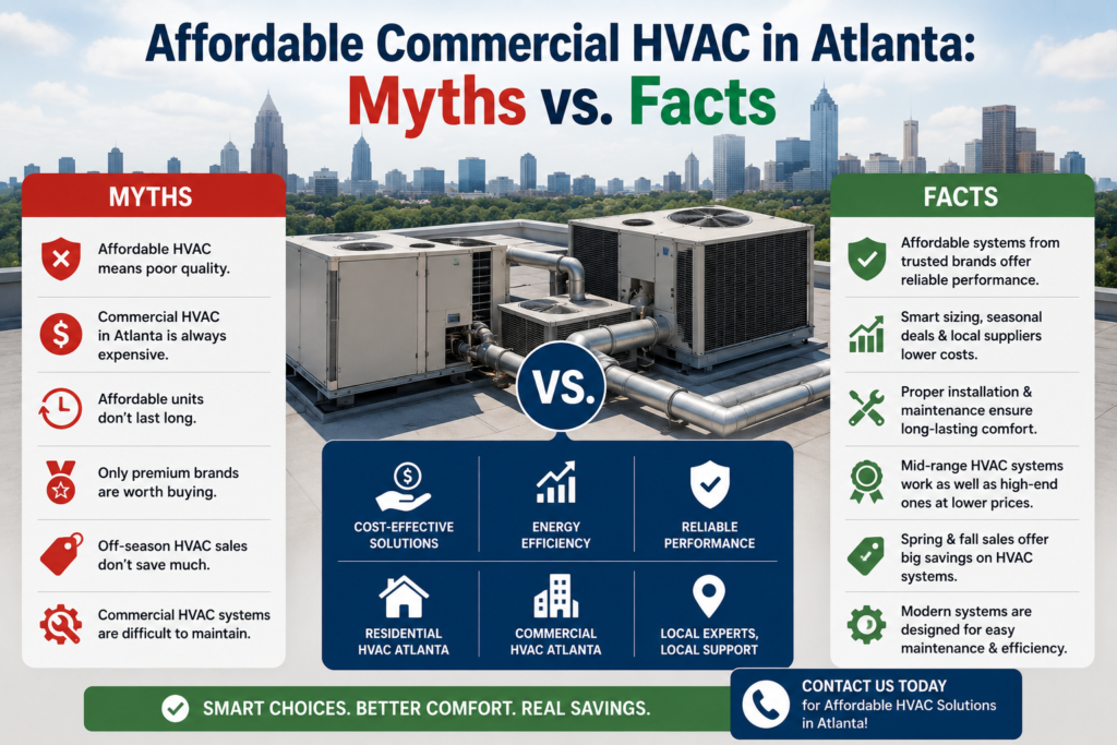 Affordable Commercial HVAC in Atlanta Myths vs. Facts